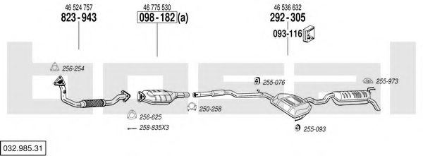 BOSAL 032.985.31 Exhaust System